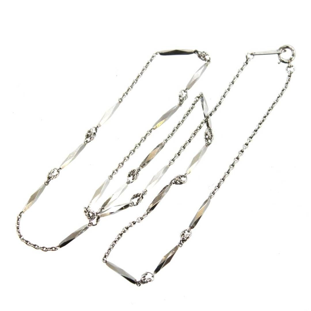 Pt850/プラチナ850 切子ネックレス 造幣局検定刻印有り 約41.8cm