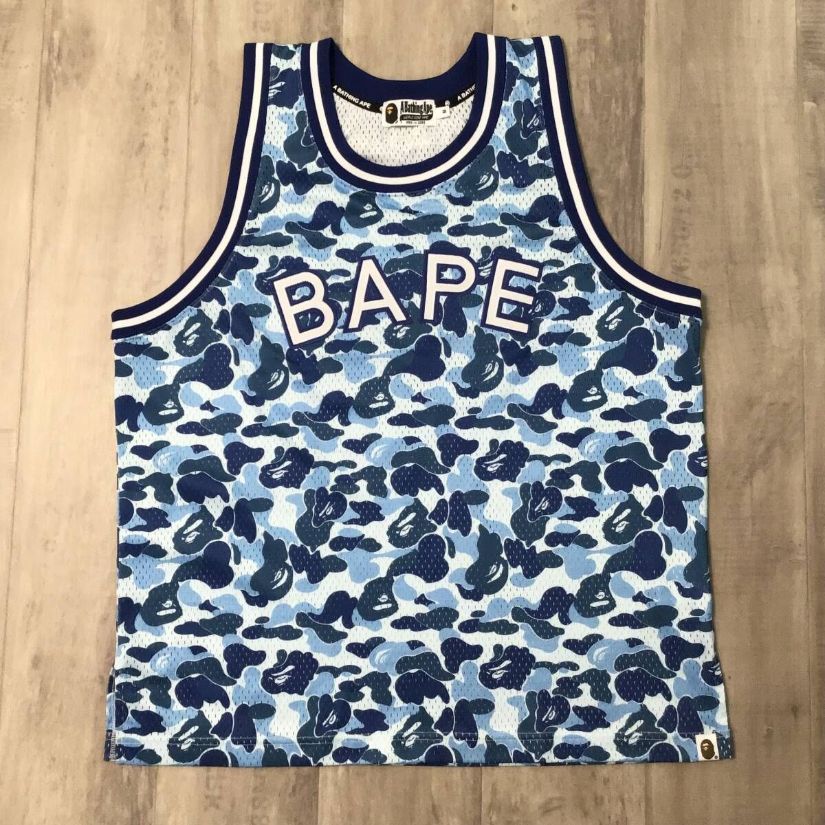 ABC camo Blue BASKETBALL TANK TOP Mサイズ a bathing ape BAPE 