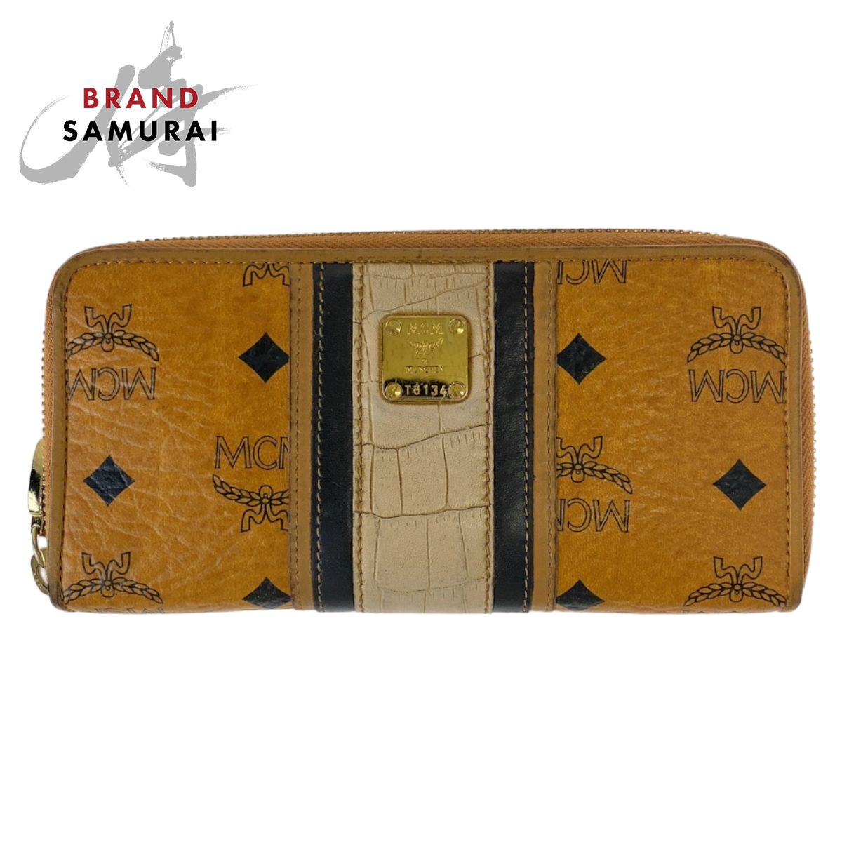 MCM エム・シー・エム ヴィセトス ライトブラウン キャメル ゴールド 