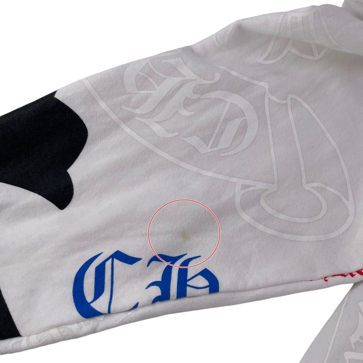 中古】 CHROME HEARTS クロムハーツ ステンシルプリント プルオーバー 