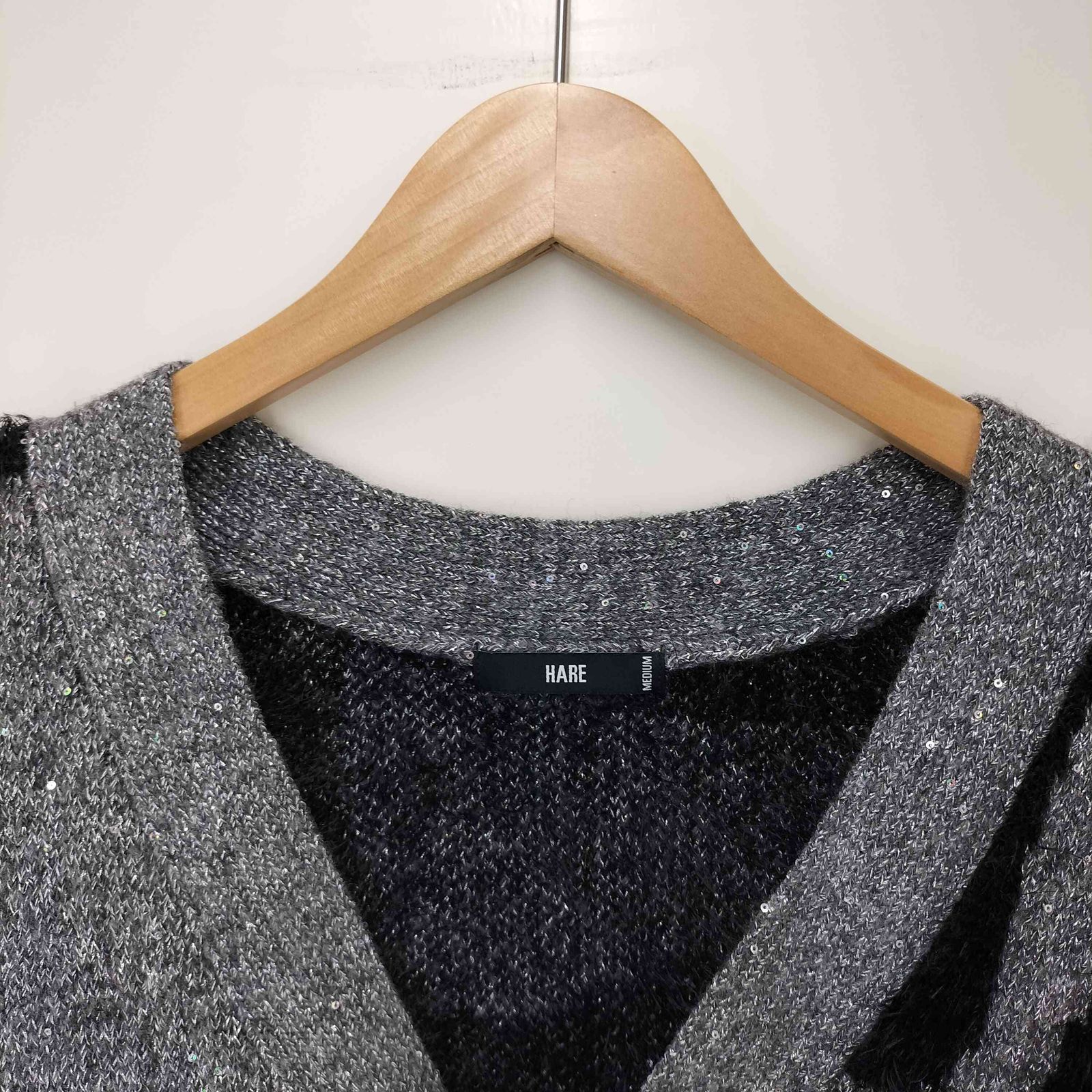 ハレ HARE 24AW イソザイラインスパンコールカーディガン メンズ JPN 
