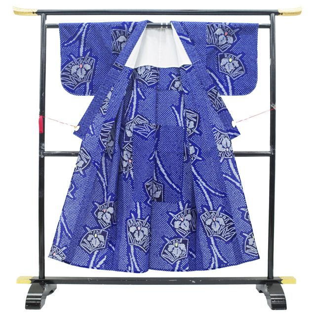 中古】 夏物 本場有松鳴海絞り 浴衣 リサイクル 有松 ゆかた 絞り 木綿