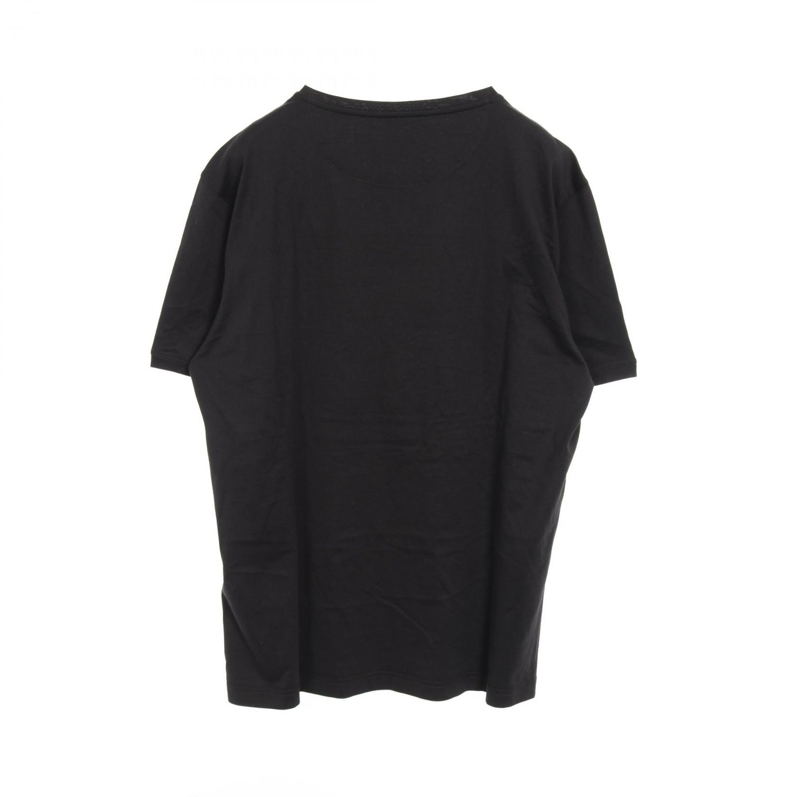 【FENDI】メタルFFロゴ コットンTシャツ FENDI T-shirt メンズ FFロゴ ブラック Tシャツ (FENDI/Tシャツ