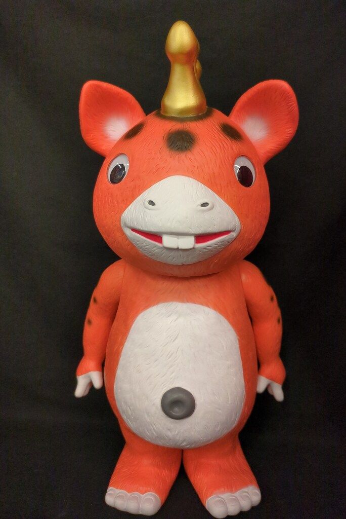 イヌクマ ジャイアントブースカ オレンジ成型 400mm オレンジのクマ