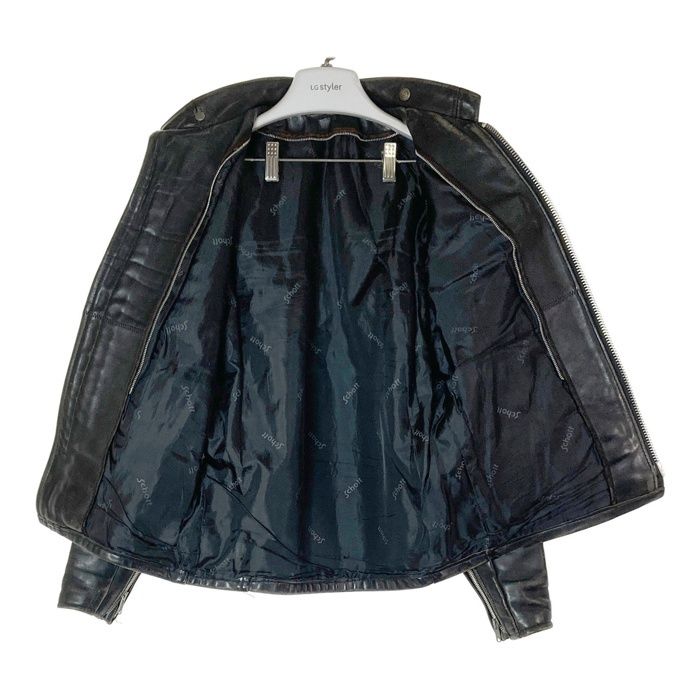 美品✨ショット シングルライダージャケット レザー ジップアップ ブラック 38 Schott ブラック シングルライダースジャケット