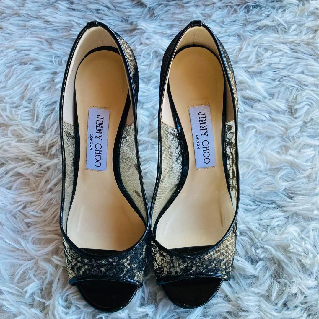 ジミーチュウパンプス透かしエレガント