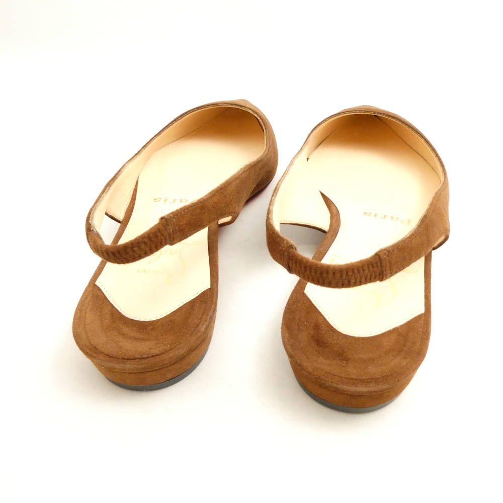 Christian Louboutin ルブタン フラットサンダル 35 22cm相当 スエード ポインテッドトゥ レディース AY6746 KIN-KAAI_COM