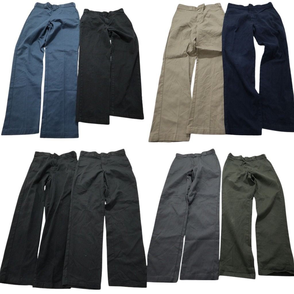 古着卸 ディッキーズ Dickies 874 ワーク パンツ 7枚セット メンズ 29 |30 |31 ノープリーツ ストレート 古着 NA5503