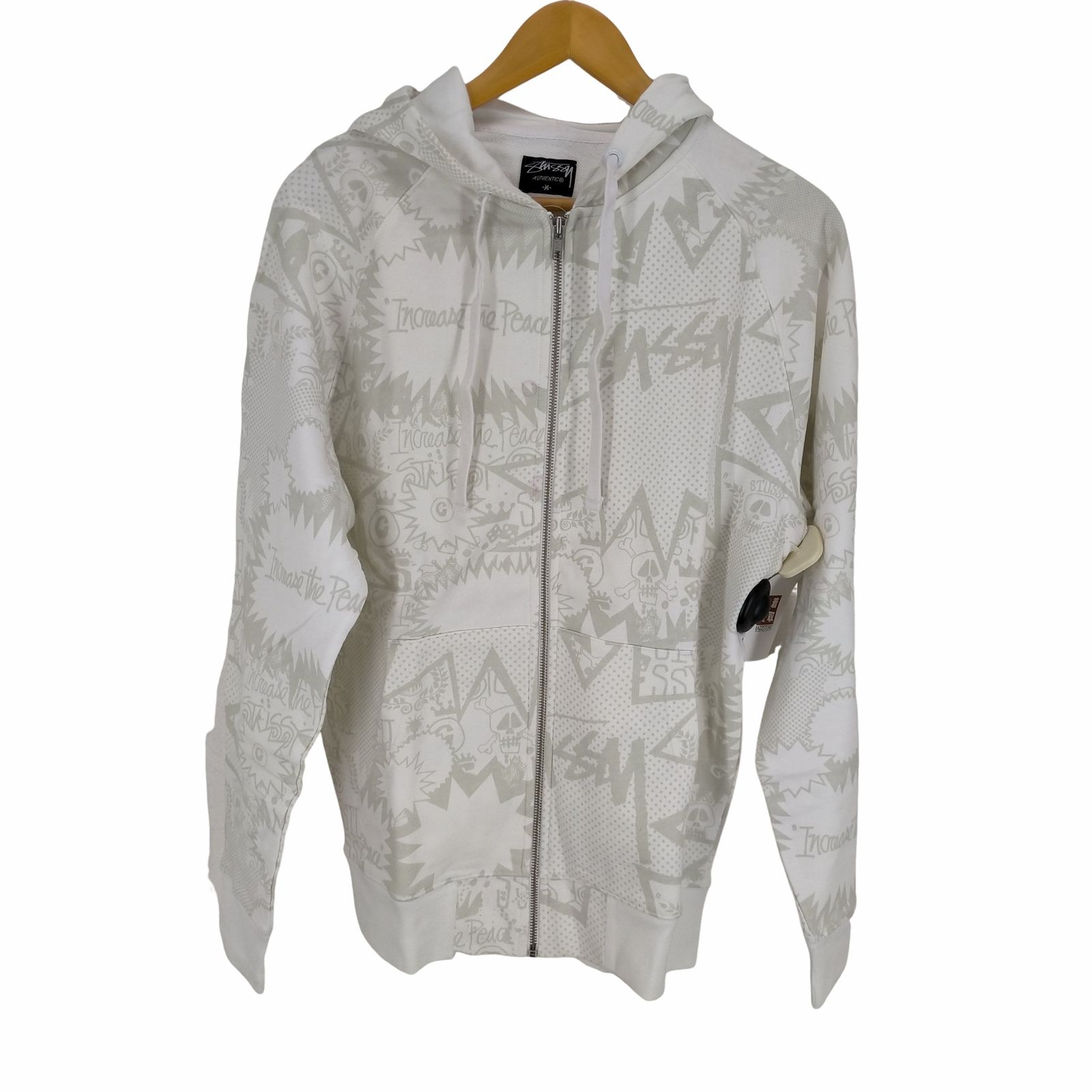 ステューシー Stussy AUTHENTIC GeAR 総柄ジップアップパーカー メンズ 