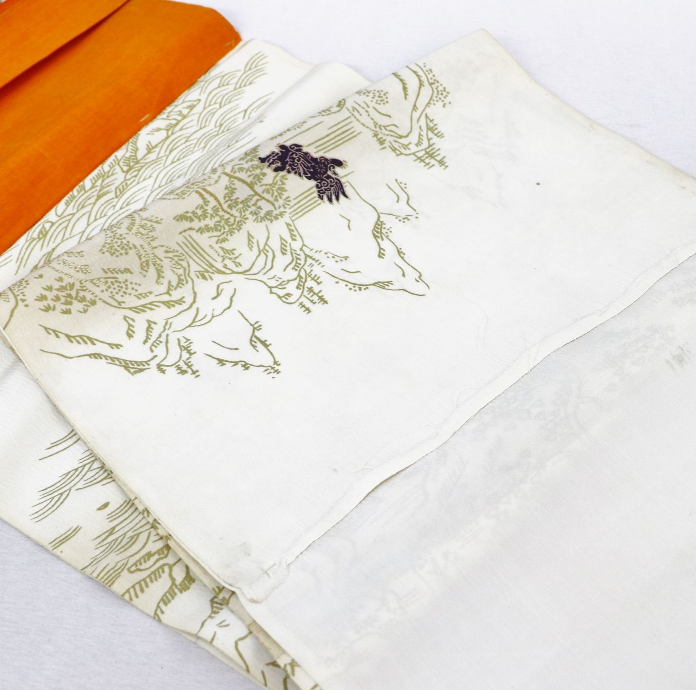 196☆正絹 名古屋帯 帯反物 未仕立て品 唐獅子 金駒刺繍 - メルカリ