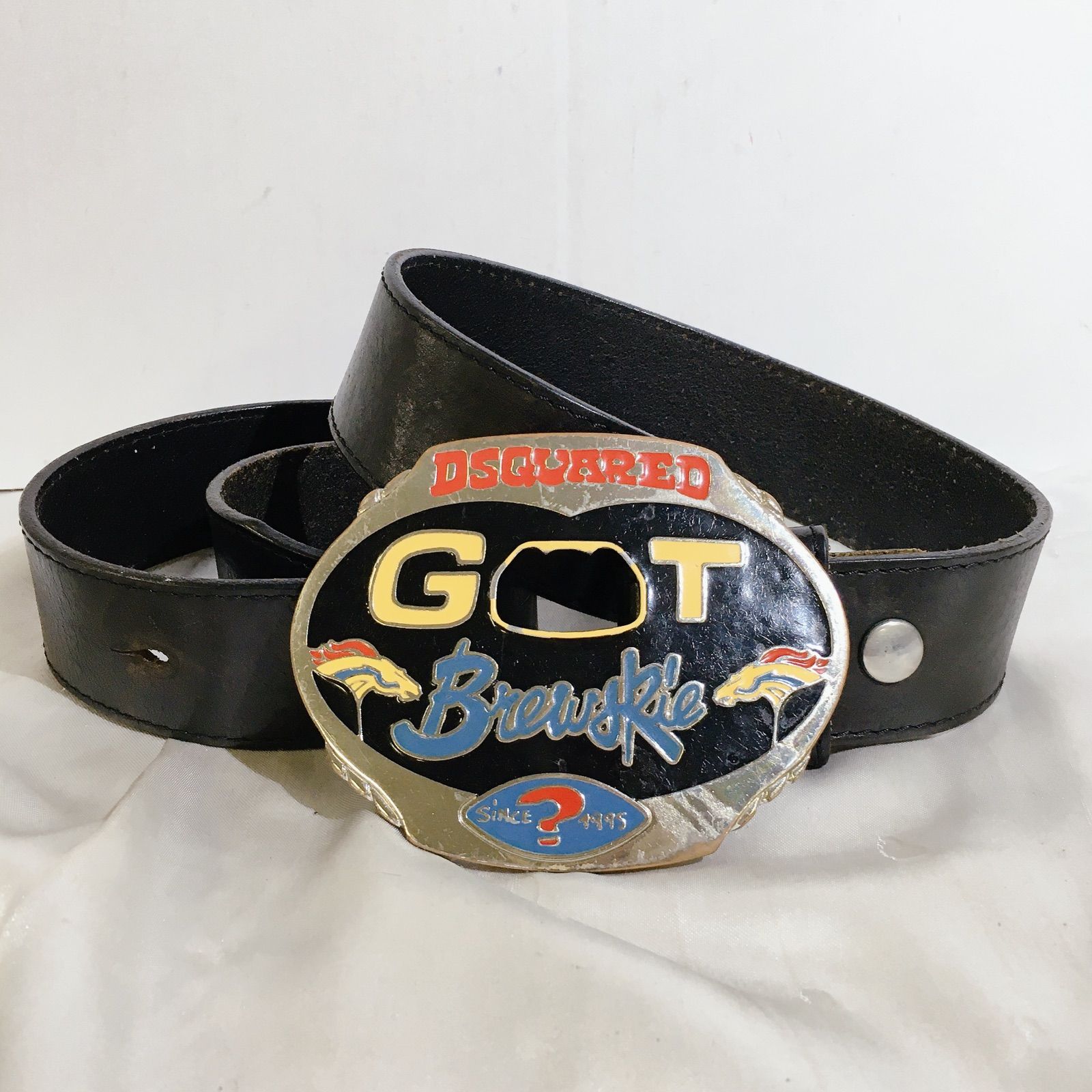 DSQUARED2バックル レザーベルト DSQUARED2 ディースクエアード ナローベルト Classic Buckle