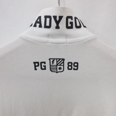 パーリーゲイツ　エンブレムロゴポロシャツ　サイズ2　ホワイト　美品　ゴルフウェア PEARLY GATES パーリーゲイツ 半袖ポロシャツ ホワイト系 2