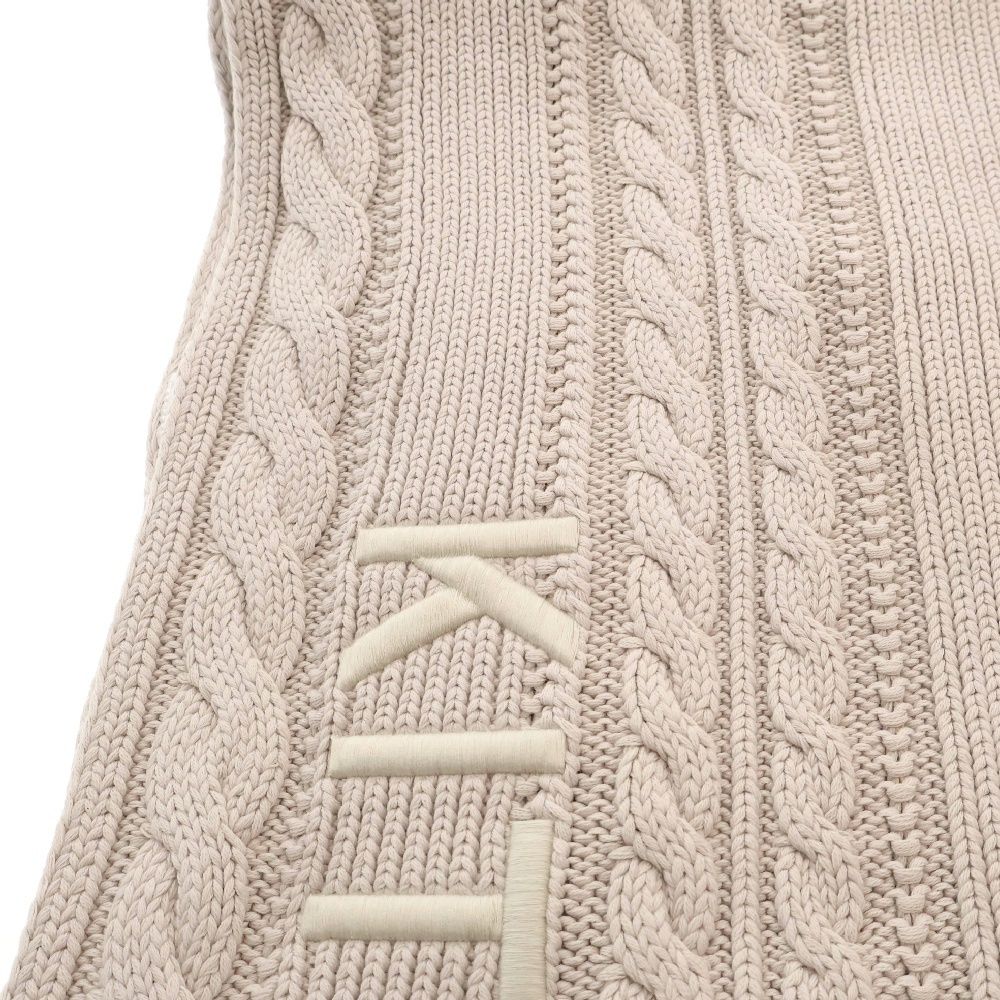 KITH (キス) WASHED ELSTON KNIT SCARF ロゴ刺繍 ウォッシュ加工
