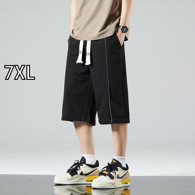 [7XL]メンズ ファッション 服 男性用 オシャレ シンプル 大人 かっこいい 大きいサイズ ストリート 紳士服 クロップド パンツ 夏 薄手 ストレート パンツ スーツ カジュアル ミッド 