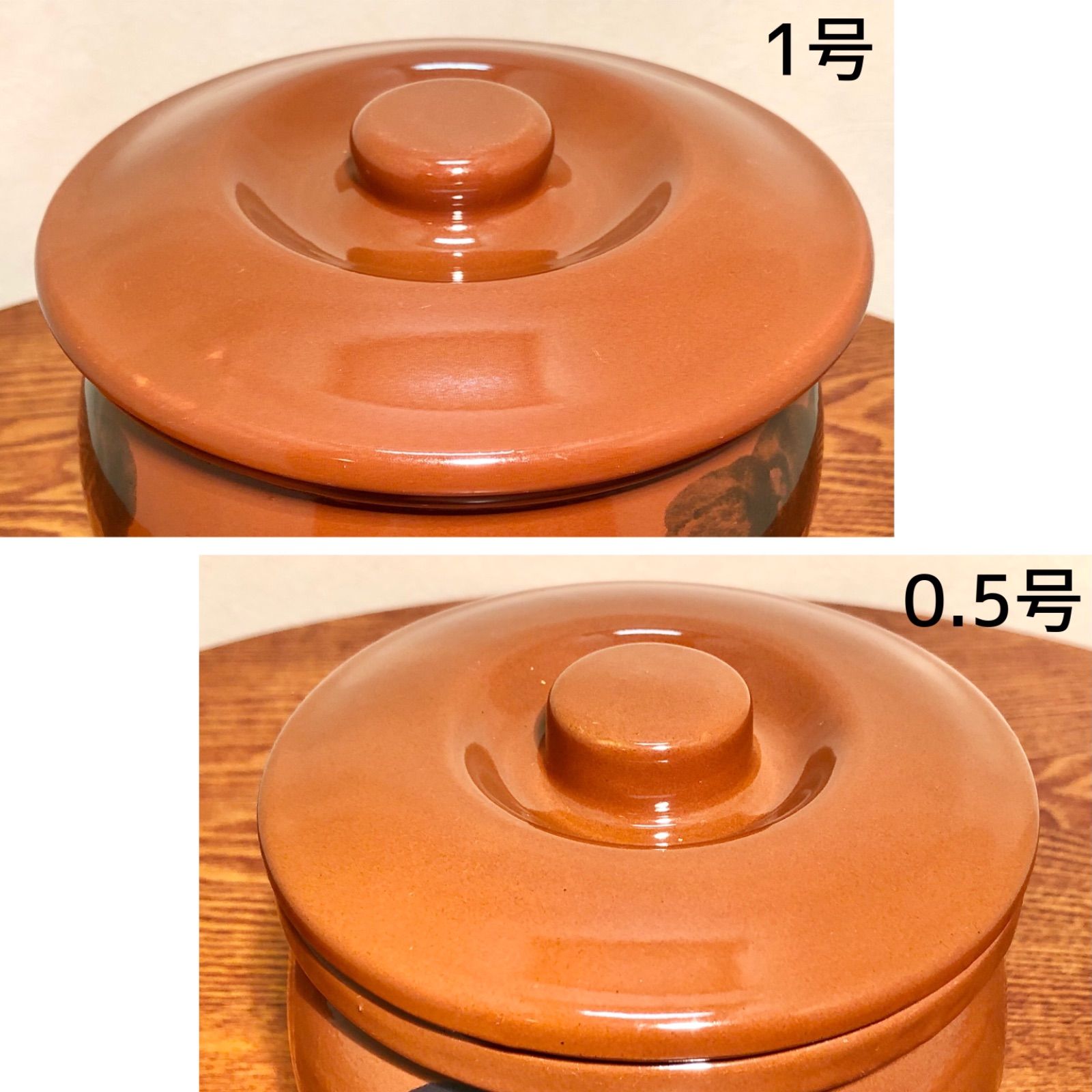 ◉常滑焼◉久松窯謹製・1号◉0.5号丸壺◉蓋付容器◉甕(かめ
