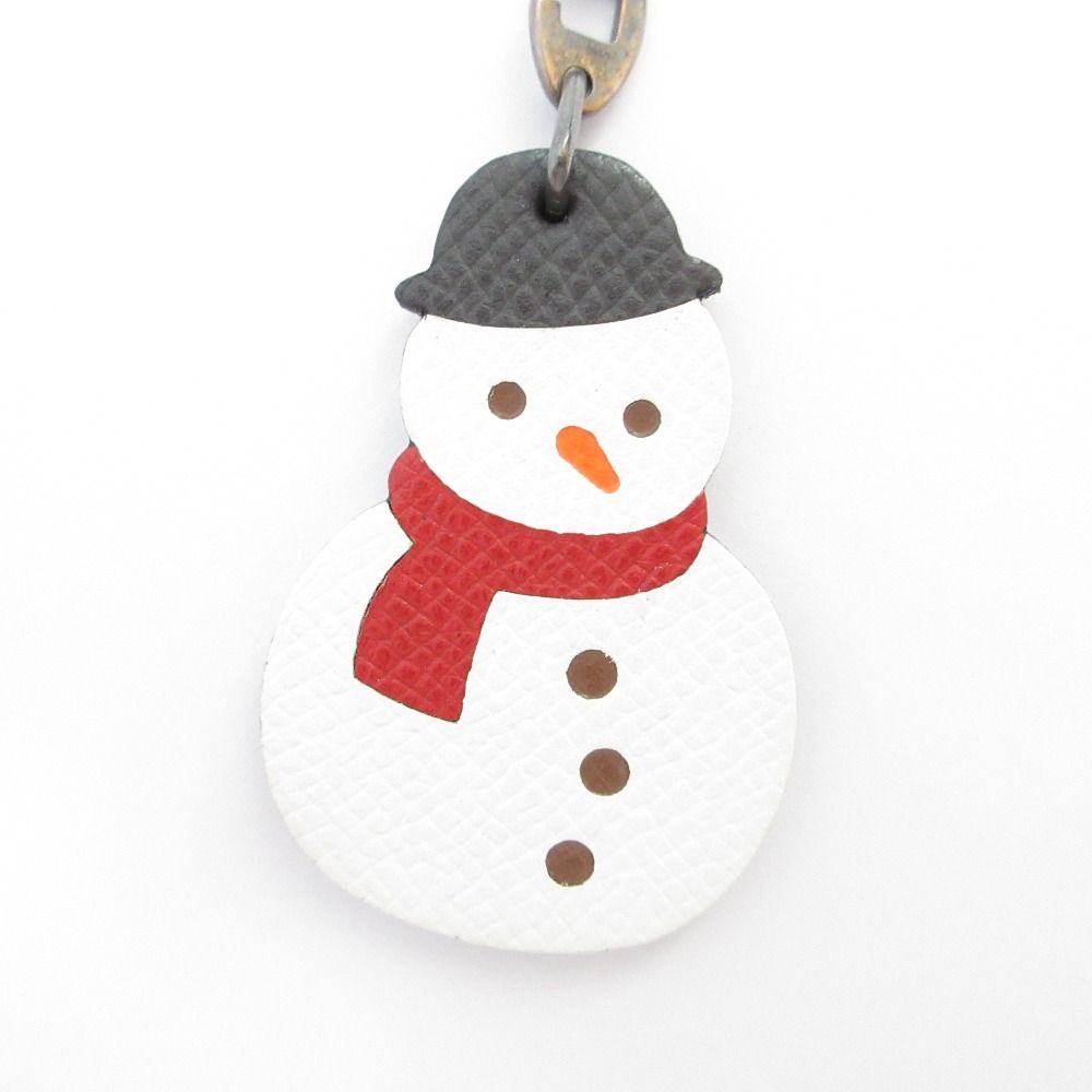 良品 HERMESエルメス 雪だるま スノーマン レザーチャーム