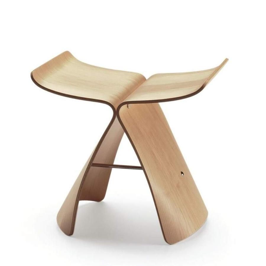 バタフライスツール木製スツールカーブウッドクラフトオリジナリティ家庭用低スツール 北欧 木工 ポータブル 屋内スツールカ