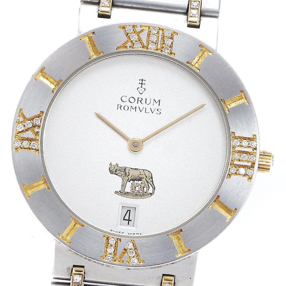 コルム CORUM 43.905.28V-139 ロムルス ベゼルダイヤ クォーツ メンズ_