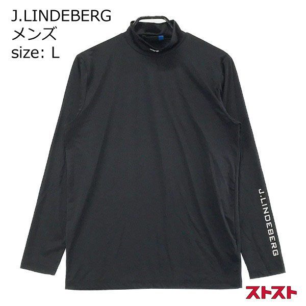J.LINDEBERG ジェイリンドバーグ ブラックハイネック長袖シャツ J.LINDEBERG ジェイリンドバーグ ハイネック長袖インナーTシャツ