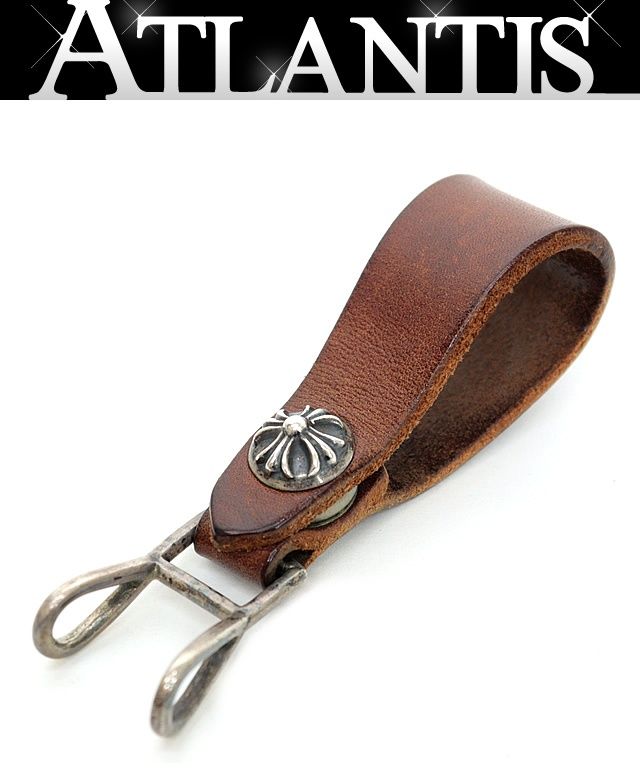 CHROME HEARTS クロムハーツ ベルトループ クロスボタン レザー