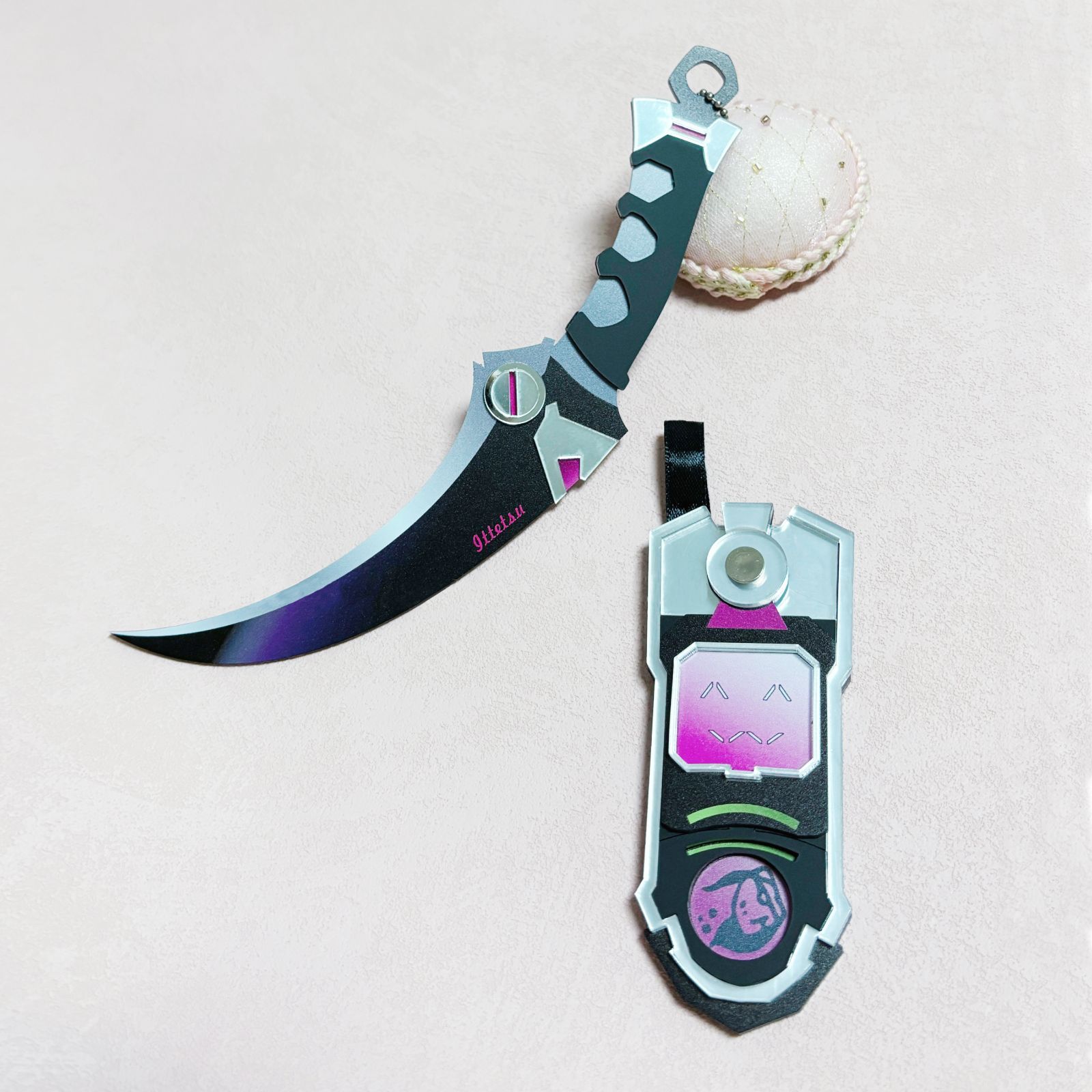 お取寄せ商品 納期ご相談下さい コスプ イテム にじさんじ VTuber 風 佐伯イッテツ デバイス ナイフ セット 小道具