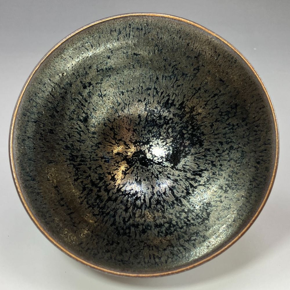 造 鉄銅釉窯変茶碗