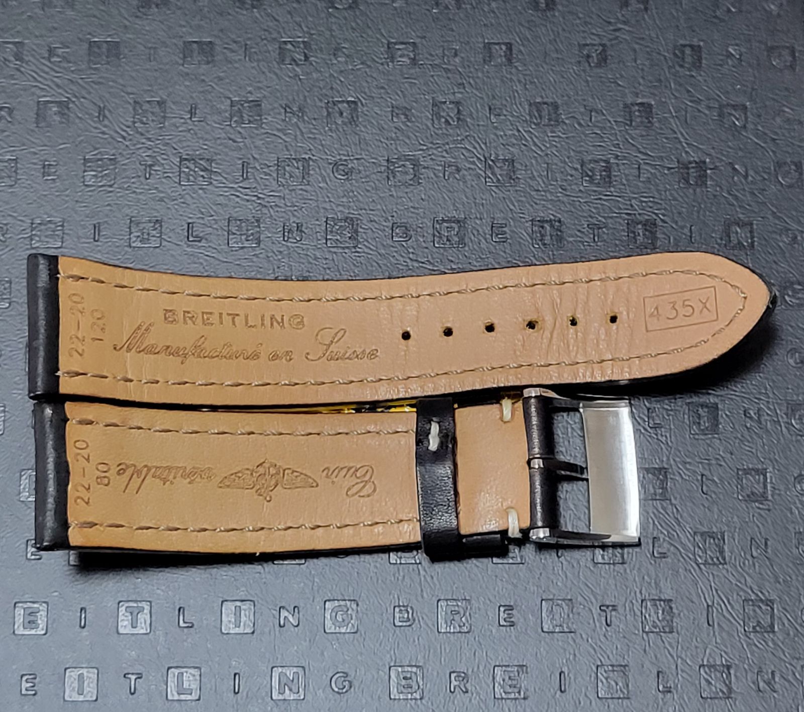 BREITLING】 カーフスキンレザーストラップ メンズ 新品