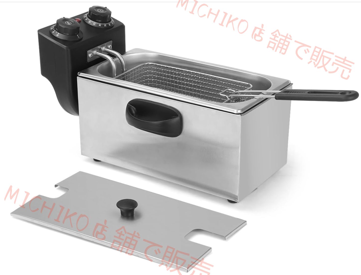 電気フライヤー 4L タイマー付き フライヤー ステンレス 60-200℃温度調節 卓上フライヤー 家庭用 業務用 串カツや揚げ物や天ぷら等に