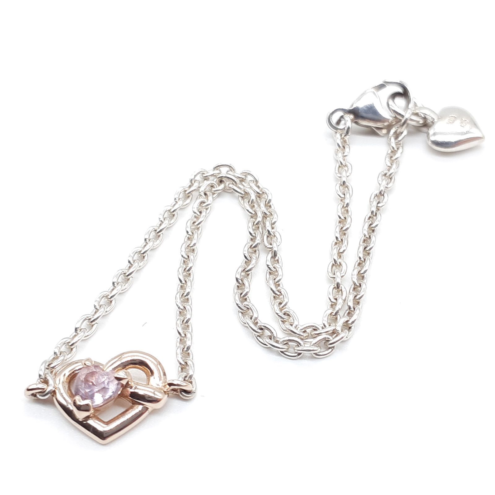 【スタージュエリー】STAR JEWELRY ハートブレスレット ピンクゴールド スタージュエリー】STAR JEWELRY ハートブレスレット ピンク