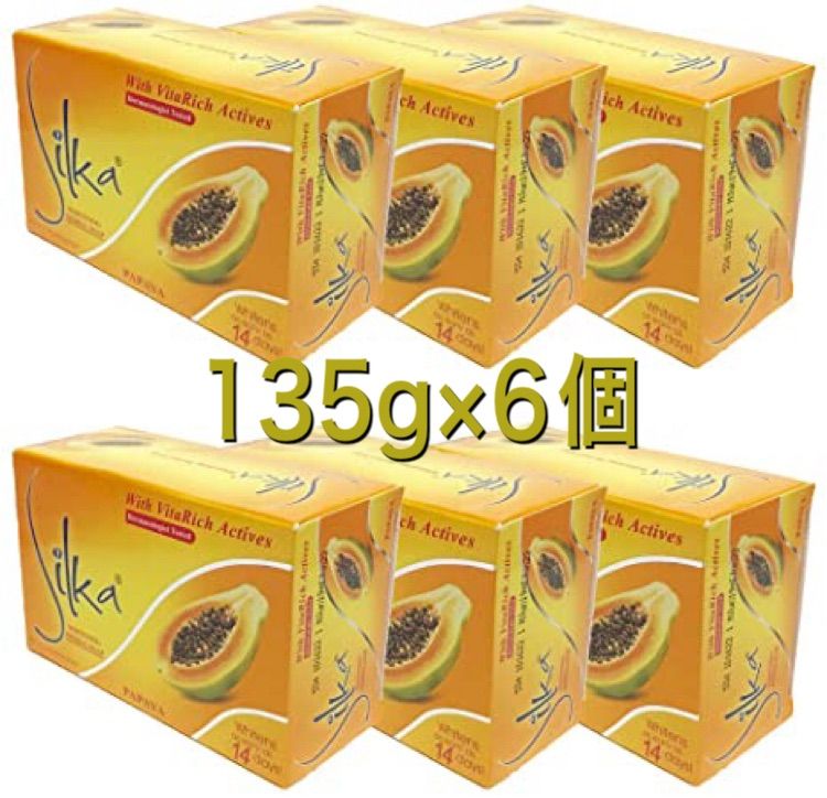 シルカ パパイヤソープ 135g Silka Papaya Soap ６個セット - メルカリ