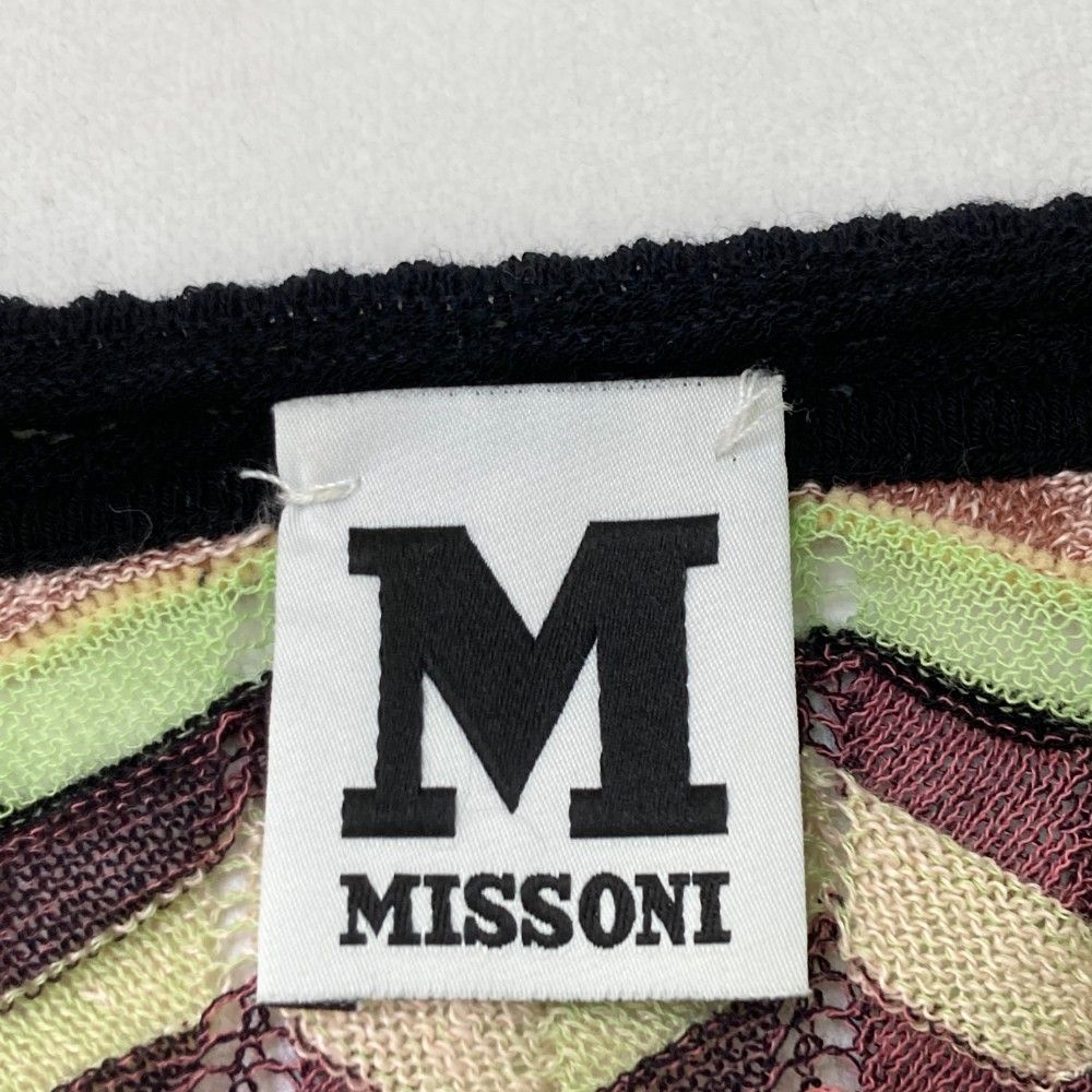 MISSONI ミッソーニ  半袖 ニットセーター  ピンク系 40 レディース MISSONI #snc ミッソーニ カーディガン ピンク系 ボーダー