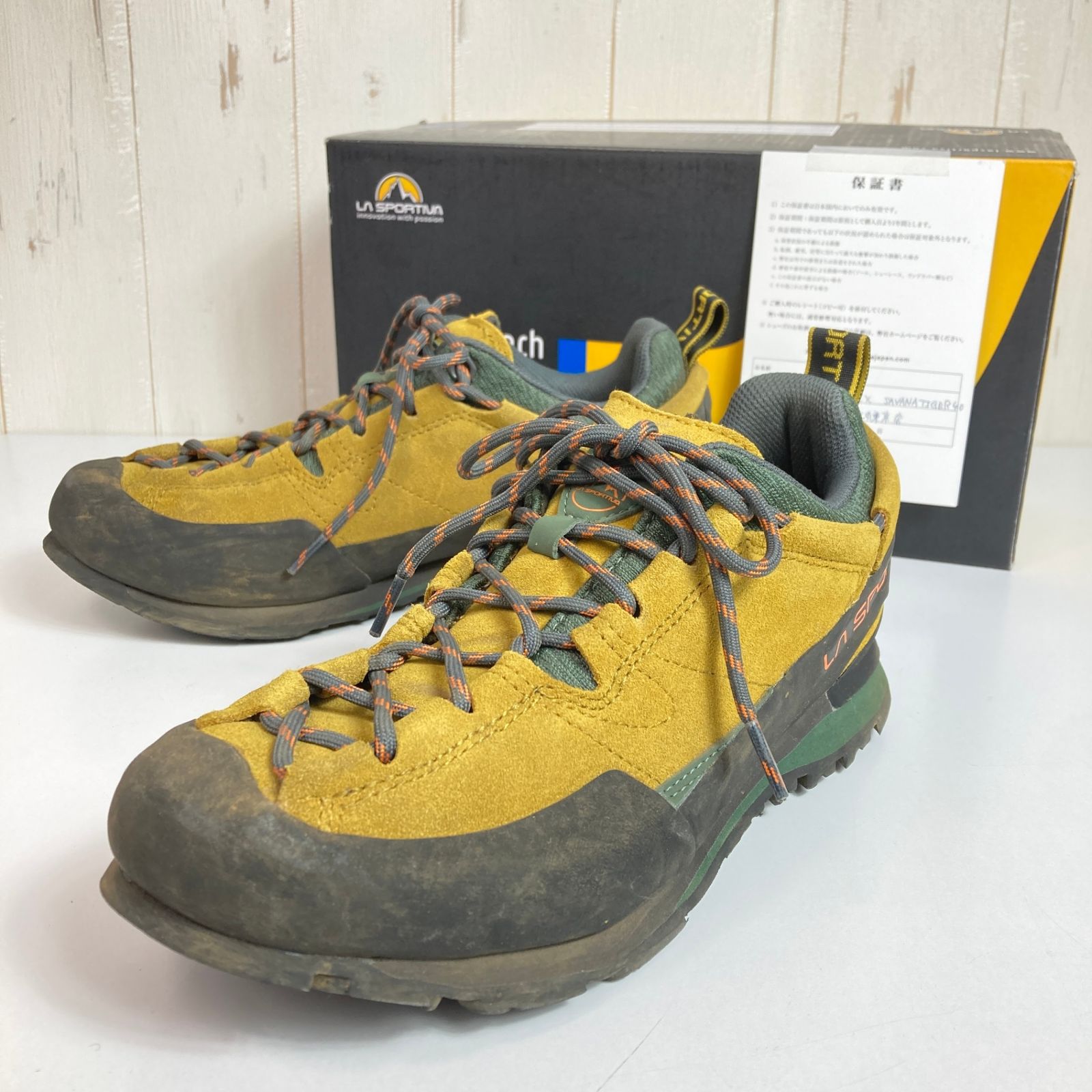 Unisex 25.5cm イエロー系 La Sportiva ラ スポルティバ ボルダー エックス BOULDER X サバナ×タイガー レザー フットウェア アプローチシューズ z00052084 サバナ×タイガー アプローチシュー