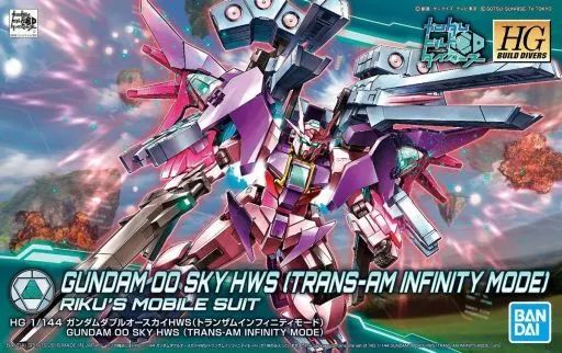 【物流センター】 中古 1/144HGBDGN-0000DVR/SガンダムダブルオースカイHWS(トランザムインフィニティモード)「ガンダムビルドダイバーズ」 中古】プラモデル 1/144 HGBD GN-0000DVR/S ガンダムダブルオースカイ
