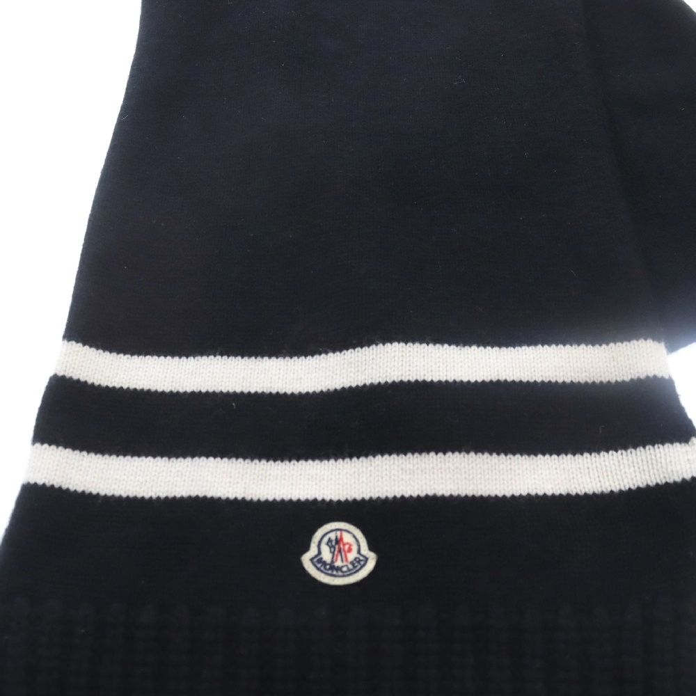 モンクレール MONCLER SCIARPA TRICOTO マフラー ストール ロゴ 黒