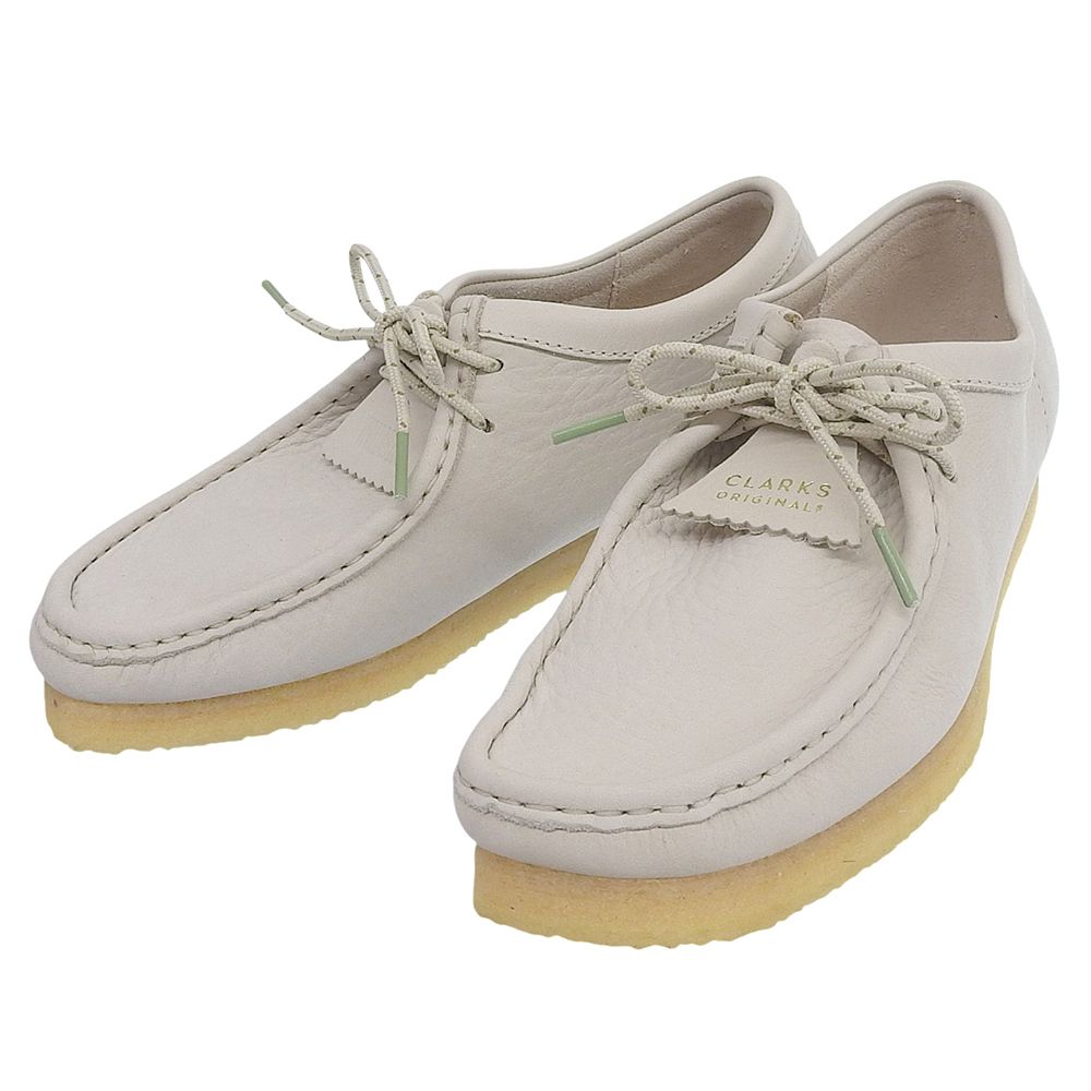Clarks クラークス ♥ ヌバックレザー ワラビー シューズ メンズ オフホワイト 7 7 UK