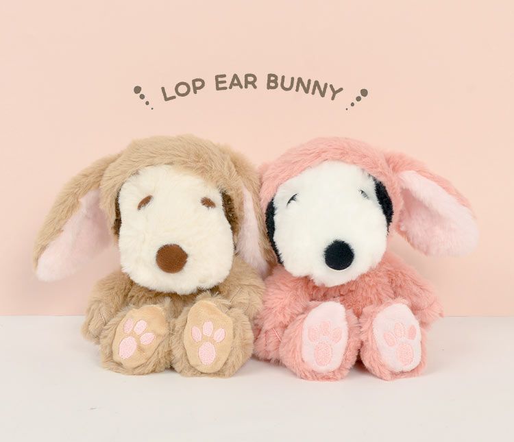 スヌーピー＆ウッドストック、ベル　ぬいぐるみ　うさぎバニーちゃん　SNOOPY スヌーピー ぬいぐるみ マスコット うさぎ ロップイヤー バニー