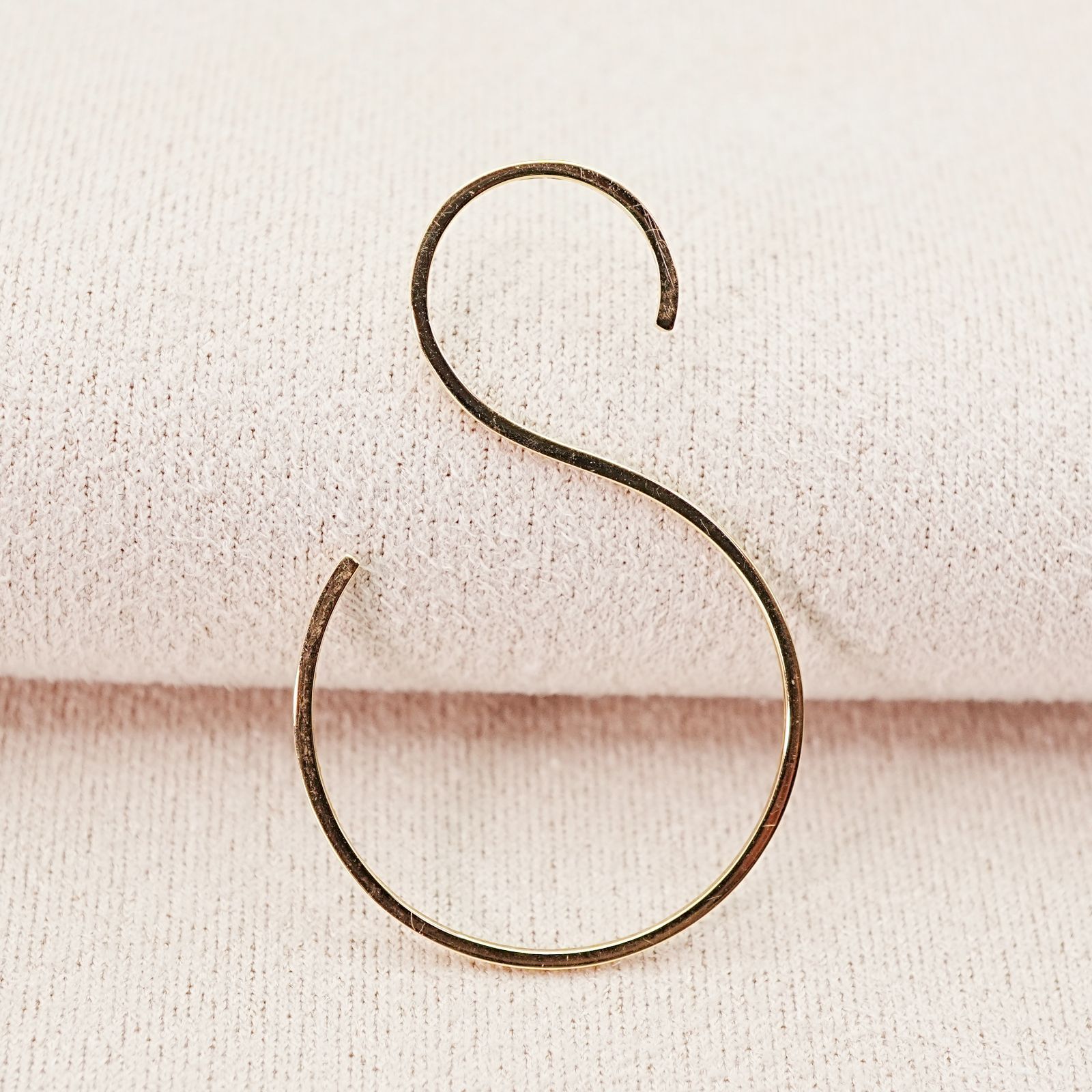 シハラ K18 シングル S字曲線 S ピアス 片耳/25-1590S SHIHARA ピアス