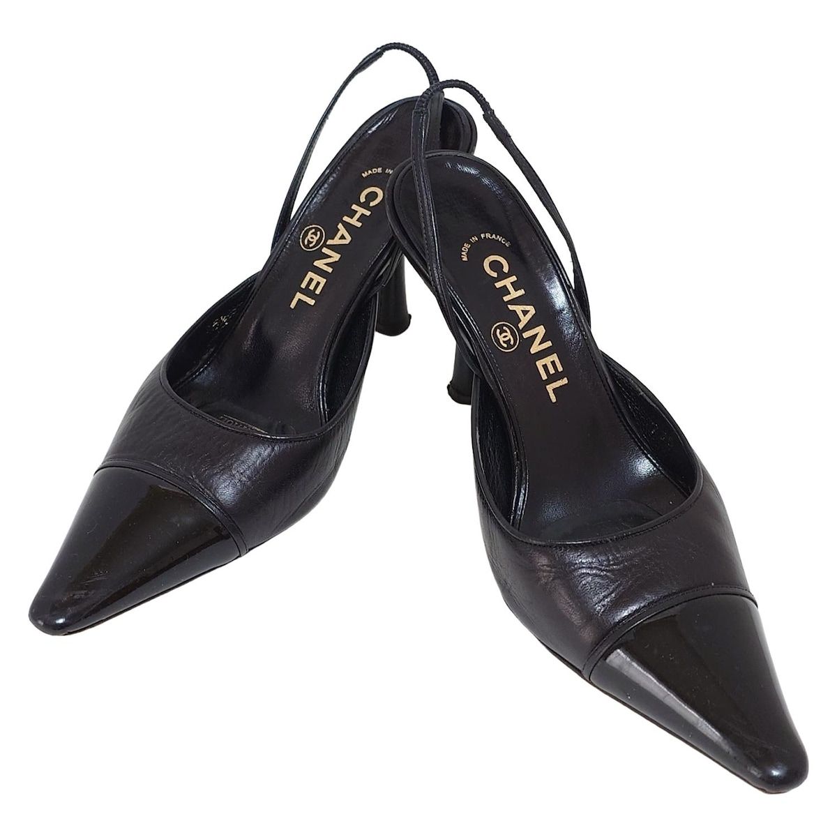 【美品】CHANEL シャネル サンダル ミュール 35サイズ 黒 CHANEL(シャネル) サンダル 35 1/2 C レディース - 黒 レザー