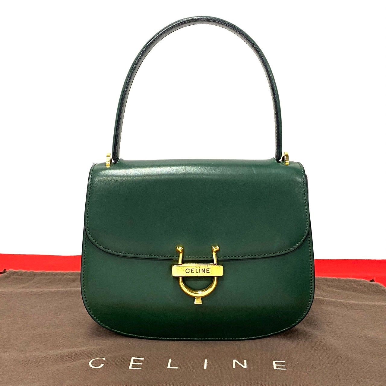極 美品 希少品 CELINE セリーヌ ヴィンテージ ホースシュー 金具 