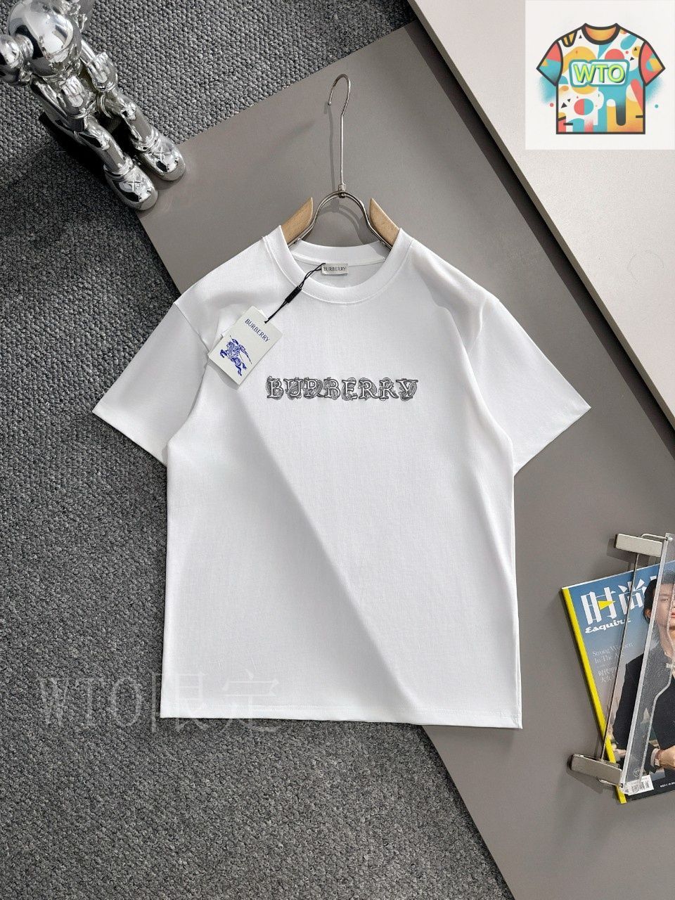 今日特価】BURBERRY 2025SS Dragon Foam Print T-shirt-2 ドラゴン龍 お面