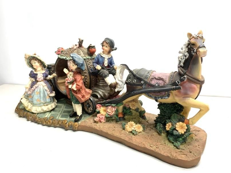 希少 置物 西洋美術品 馬車 人形 小売 アンティーク ヴィンテージ