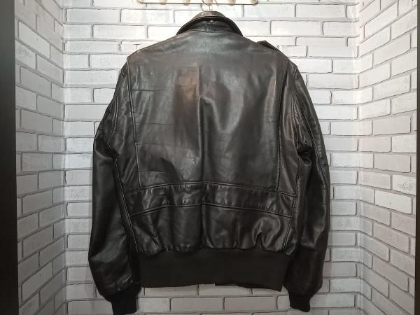 Schott ショット ウールジャケット USA サイズ38 黒 SCHOTT ショット USA製 A-2/G-1 ジャケット Lサイズ ブラック