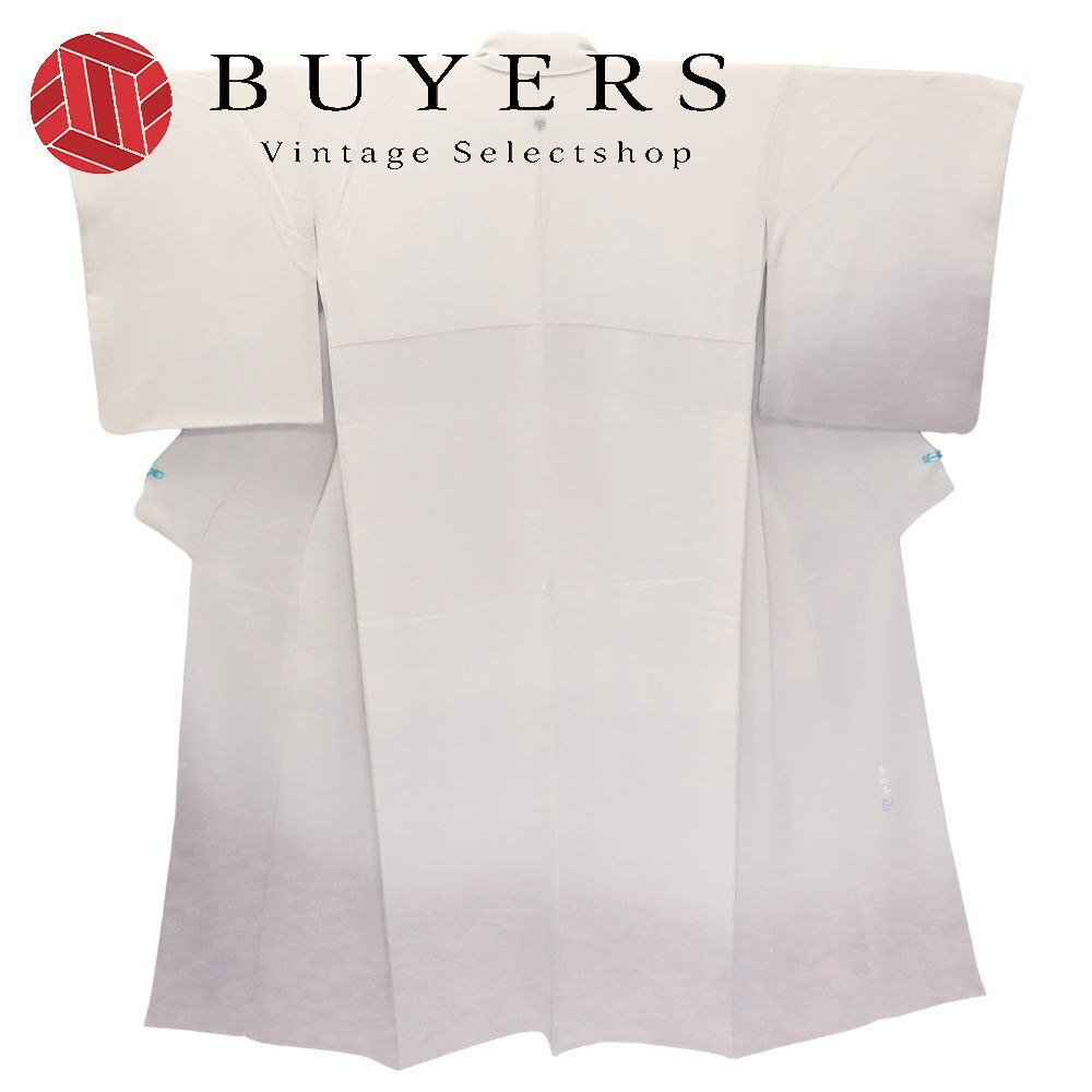 訪問着 付下 佐波古 直明 手描友禅染 ぼかし染め 正絹 金銀糸除く グレー グラデーション フォーマル 落款あり 和装 呉服 和服 きもの レディース 女性