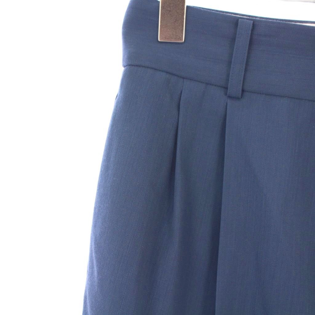  チノ CINOH WOOL TWO TUCK PANTS ウールツータックパンツ スラックス ジップフライ ワン 無地 36 青 ブルー BB その他 パンツ