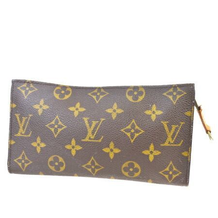 【】 ルイヴィトン LOUIS VUITTON バケットGM付属 ポーチ バッグ モノグラム レザー 02BQ088