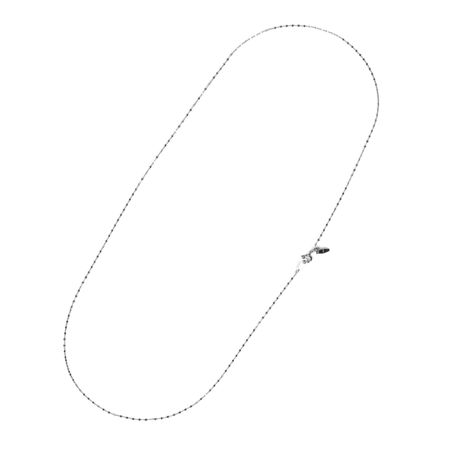 プラチナ ネックレス ペタル チェーン 60cm 幅1.2mm フリー 