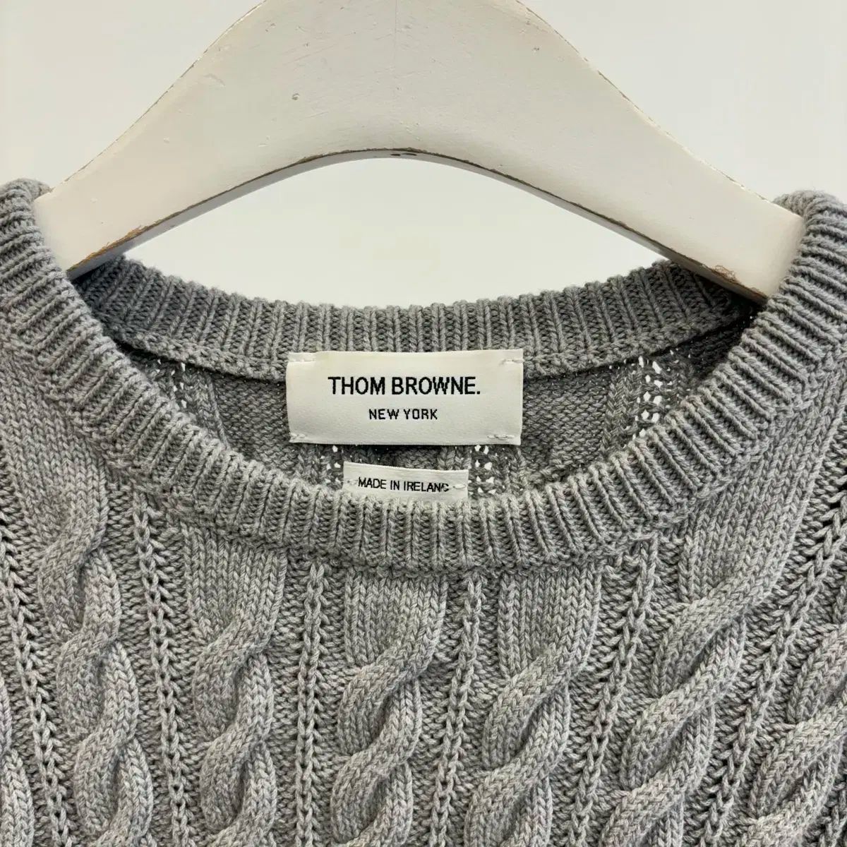 4 Thom Browne(トム・ブラウン) コットン 斜線 ケーブル ニット