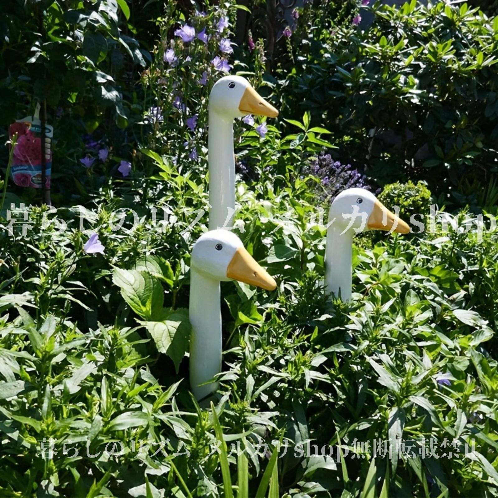 ガーデン装飾 3個セット ヴィンテージ風 ガチョウの頭 ガチョウガーデン装飾 グラウンドプラグ エクスプレスな目 樹脂製 屋外装飾 パティオ 芝生ガーデン ガーデニング 玄関先 花壇 ガーデンオブジェ かわいい 動物デザイン あひる モダン