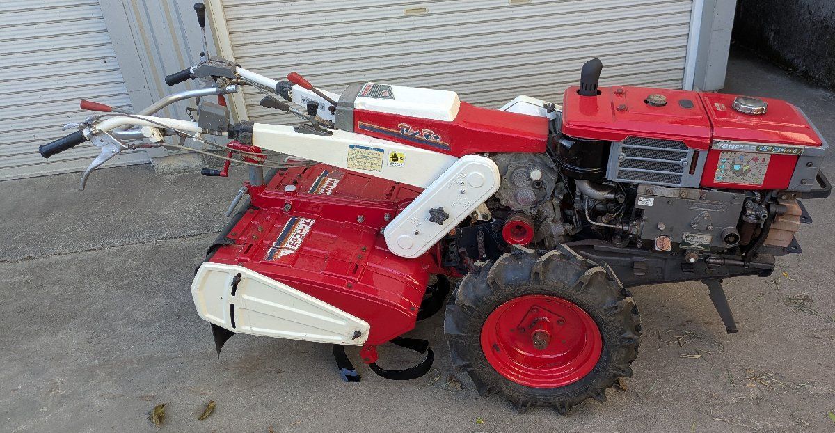 鹿児島発 ヤンマー7.5馬力セル始動 ディーゼル耕うん機YA75 タイヤ良好