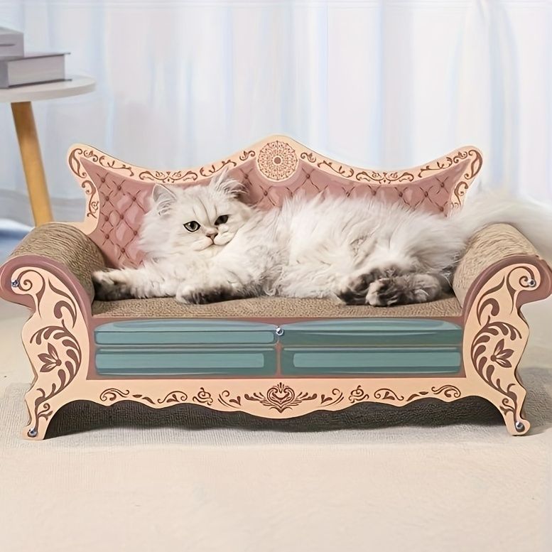 猫のベッド ソファ Cat 爪とぎ 引っかき 板 ボード 組み立て簡単 耐久 頑丈 愛らしい お気に入り 写真 動画 映え 動物 アニマル 4-7